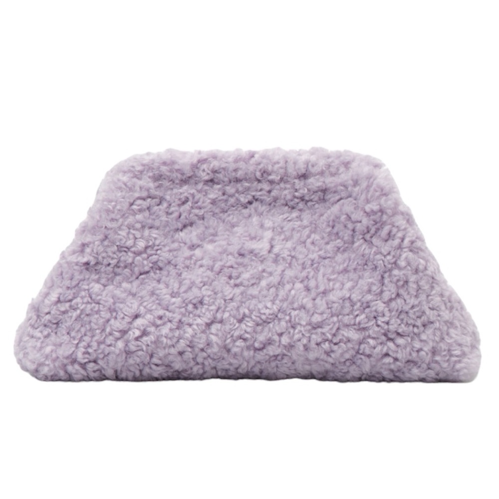 NWT COS Oversized Lilac Purple Framed Teddy Clutch